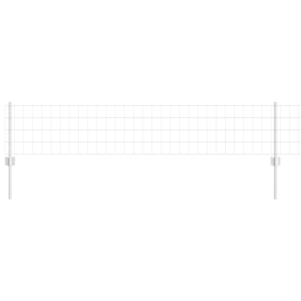 Vidaxl hek met paal zilver 0,4 x 50 m staal