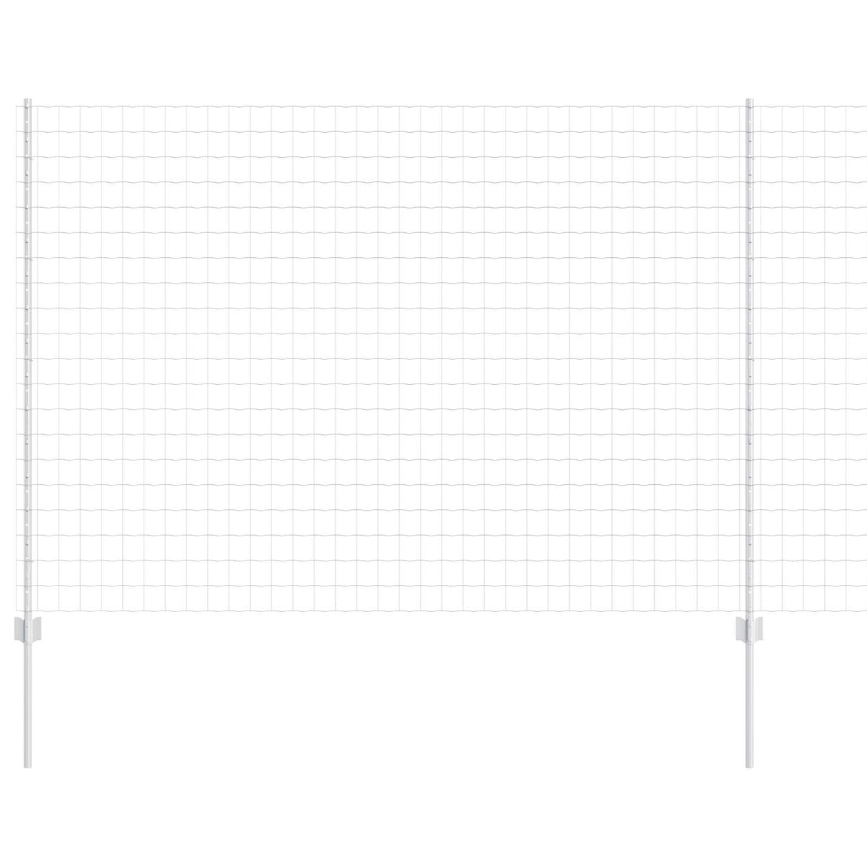 Vidaxl hek met paal zilver 1,6 x 10 m staal