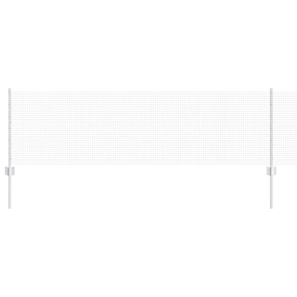Vidaxl hek met paal zilver 0,6 x 10 m staal