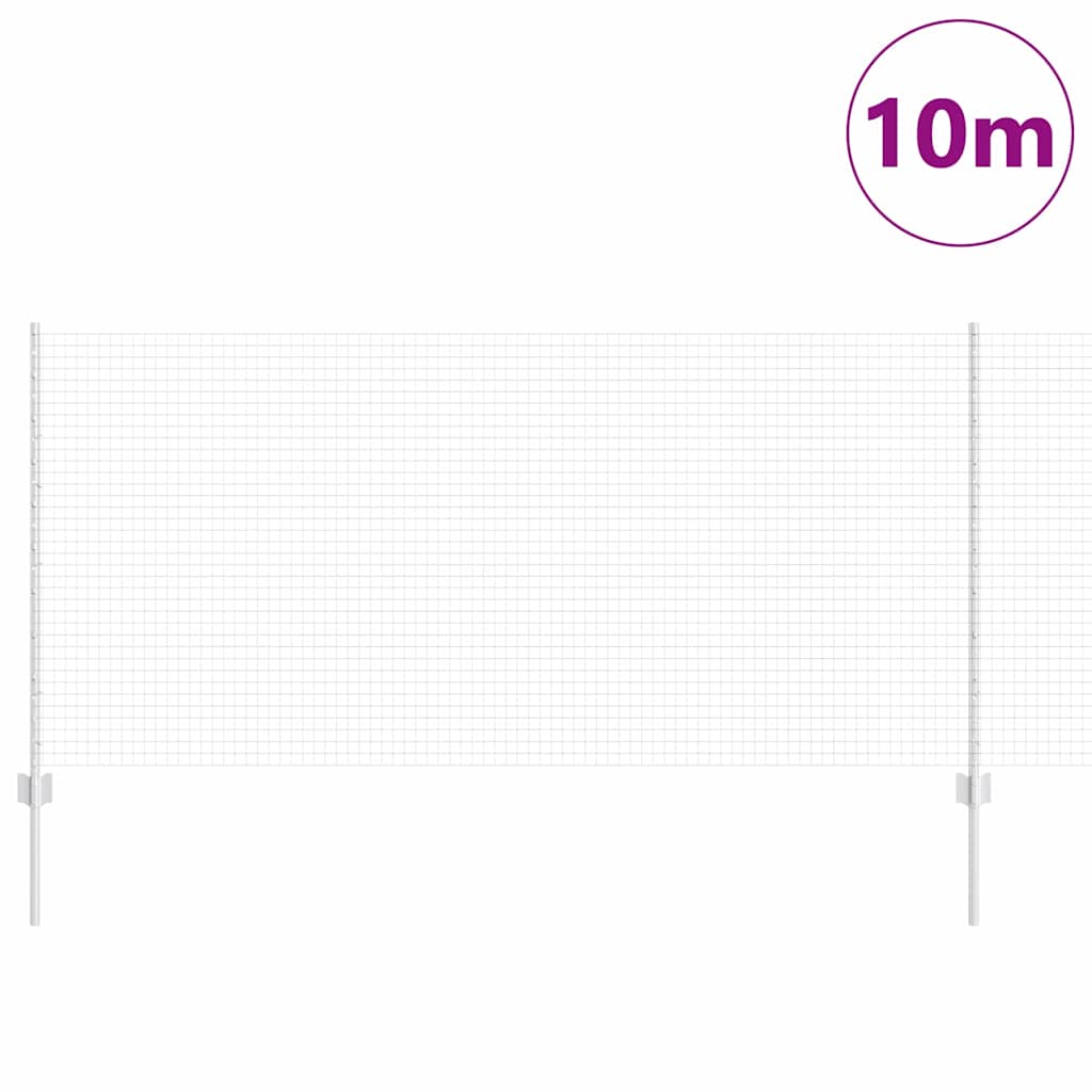 Vidaxl hek met paal zilver 1 x 10 m staal