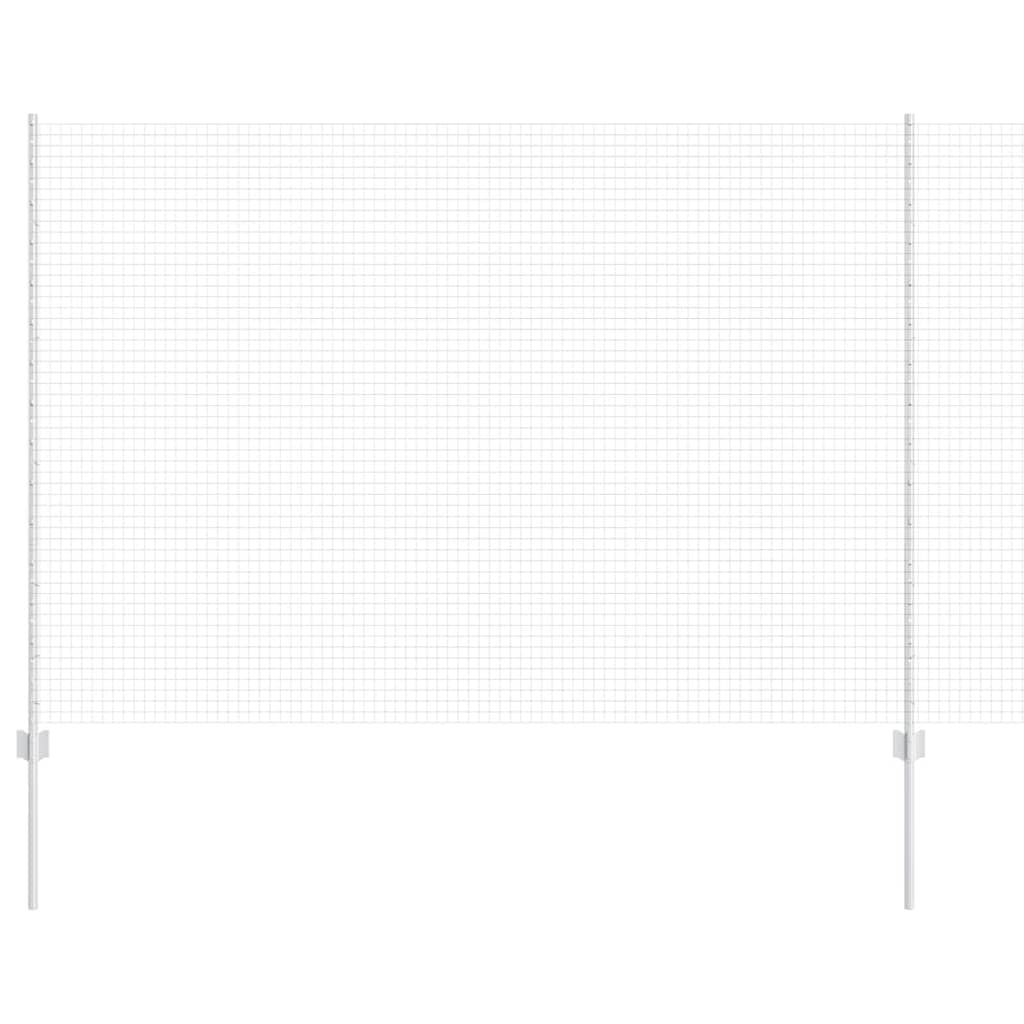 Vidaxl hek met paal zilver 1,6 x 25 m staal