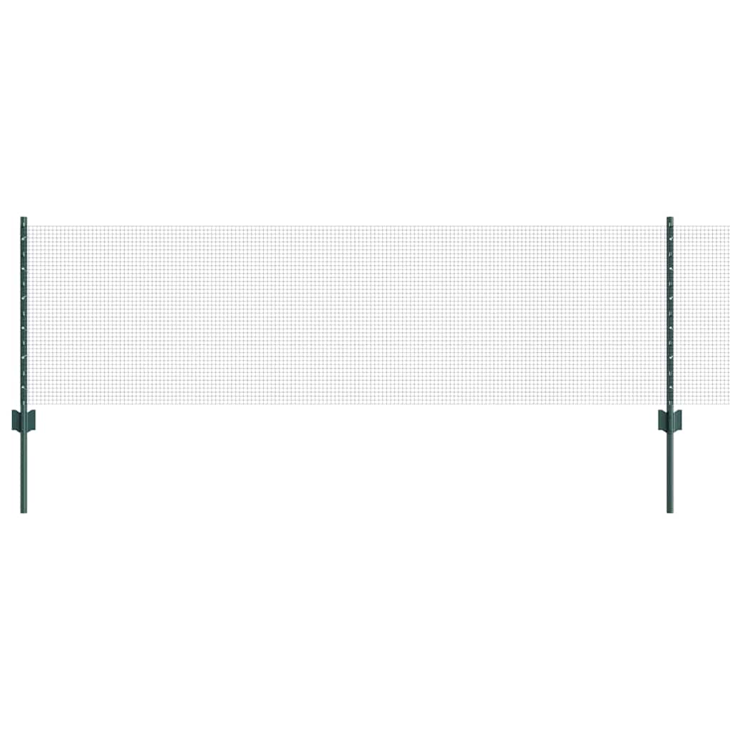 Vidaxl hek met paal groen 0,6 x 10 m staal en pvc