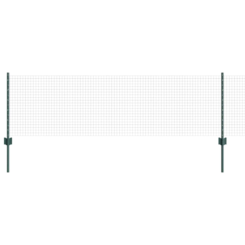 Vidaxl hek met paal groen 0,6 x 10 m staal en pvc