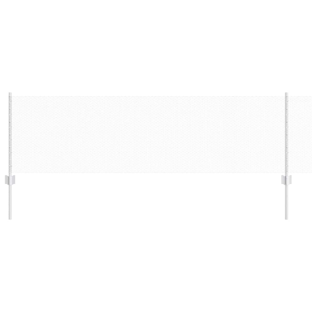 Vidaxl hek met paal zilver 0,6 x 25 m staal