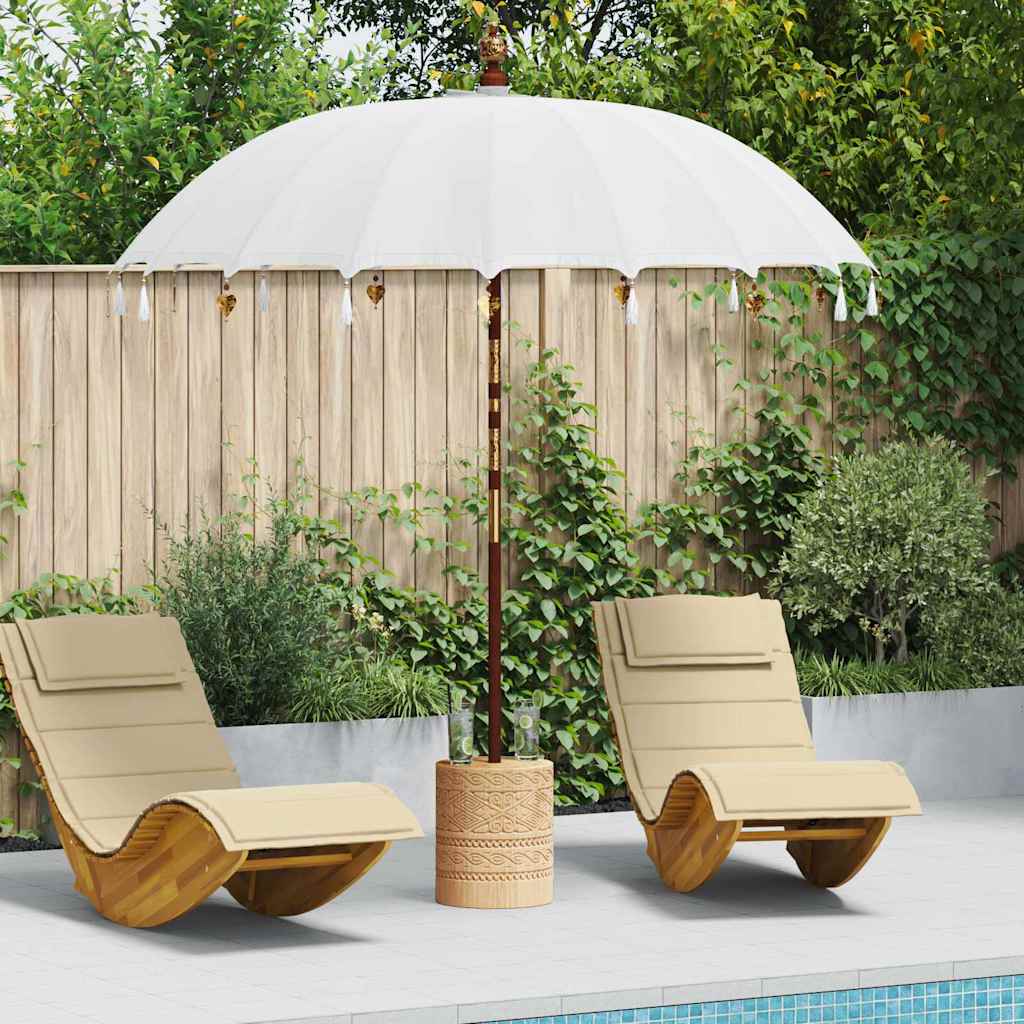 Vidaxl balinese parasol crème 220 x 220 x 260 cm