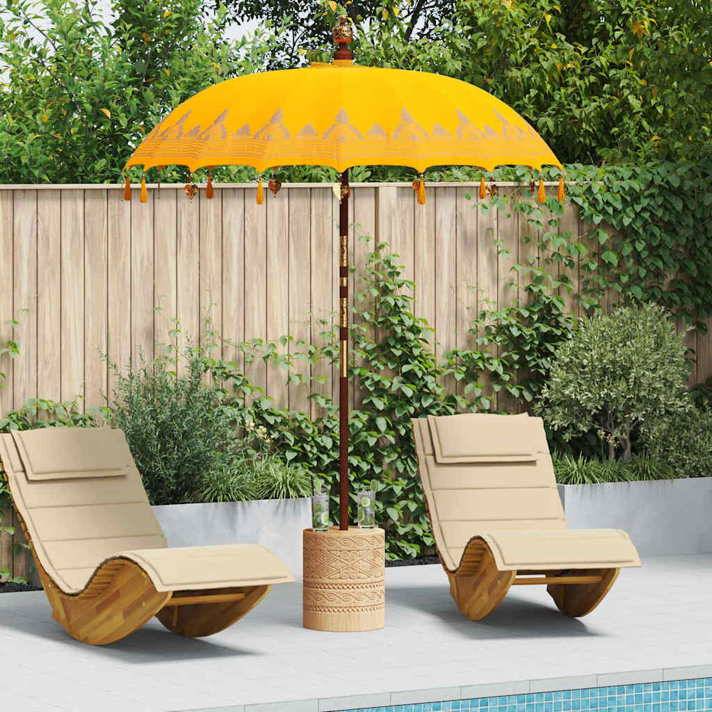 Vidaxl balinese parasol geel 185 x 185 x 260 cm