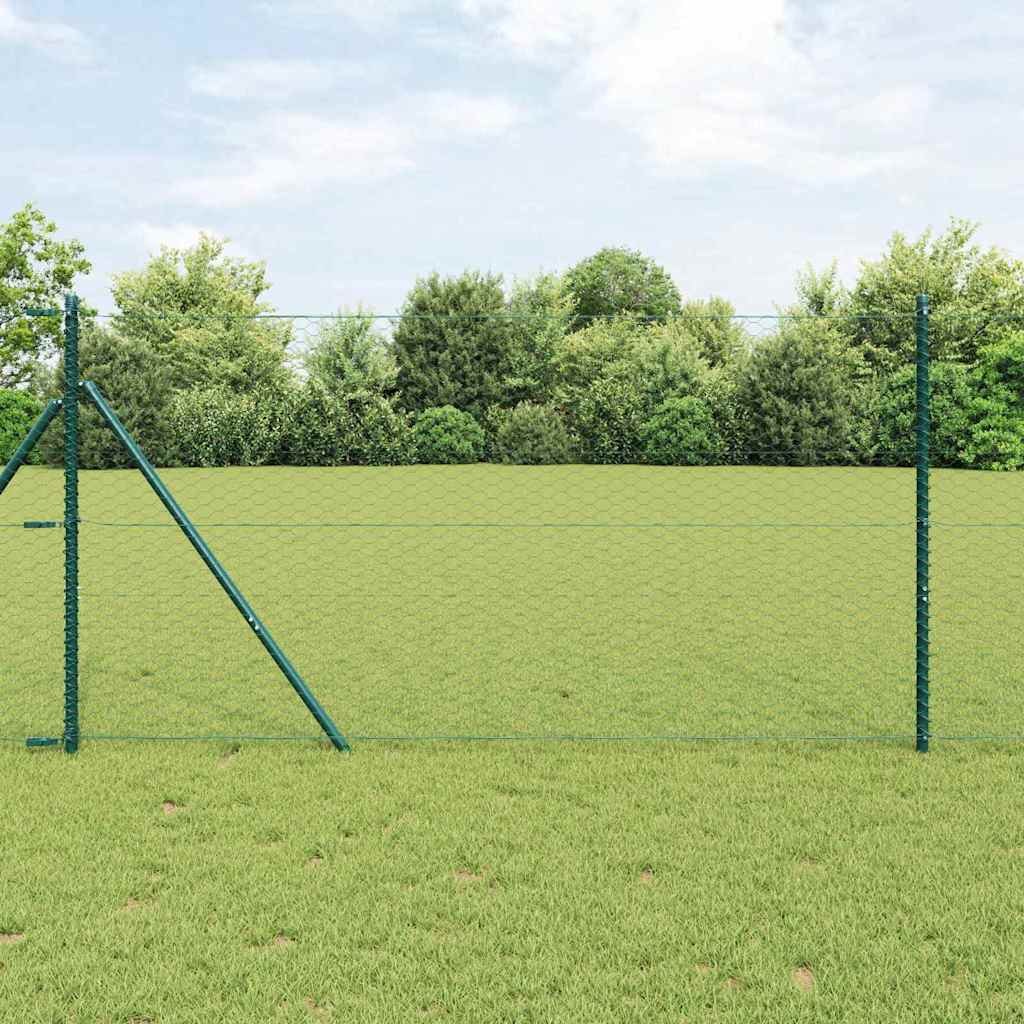 Vidaxl hexagon hek groen 1 x 100 m pvc
