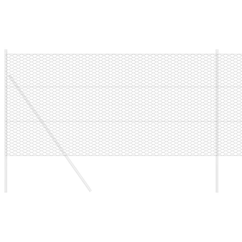 Vidaxl hexagon hek grijs 0,5 x 10 m pvc