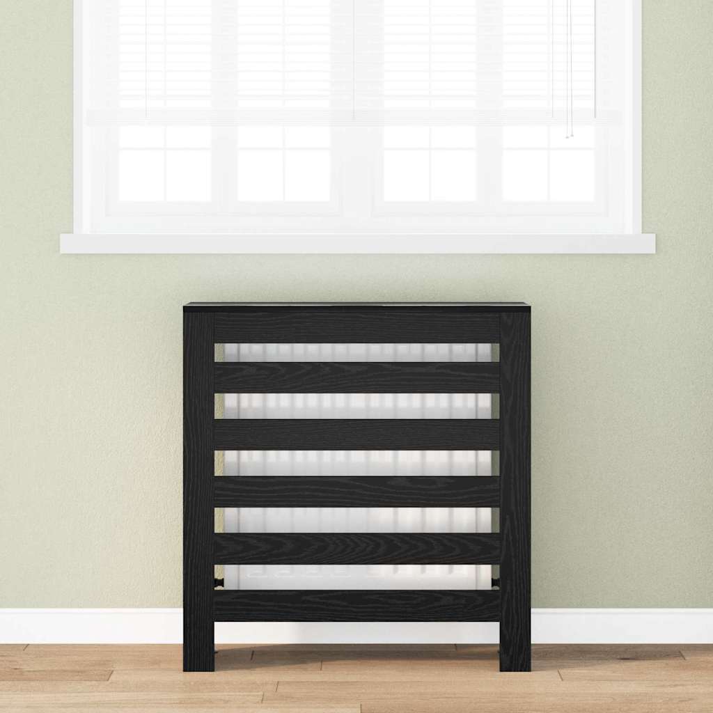 Vidaxl radiatorafdekking zwart eiken 78 x 20 x 82 cm bewerkt hout