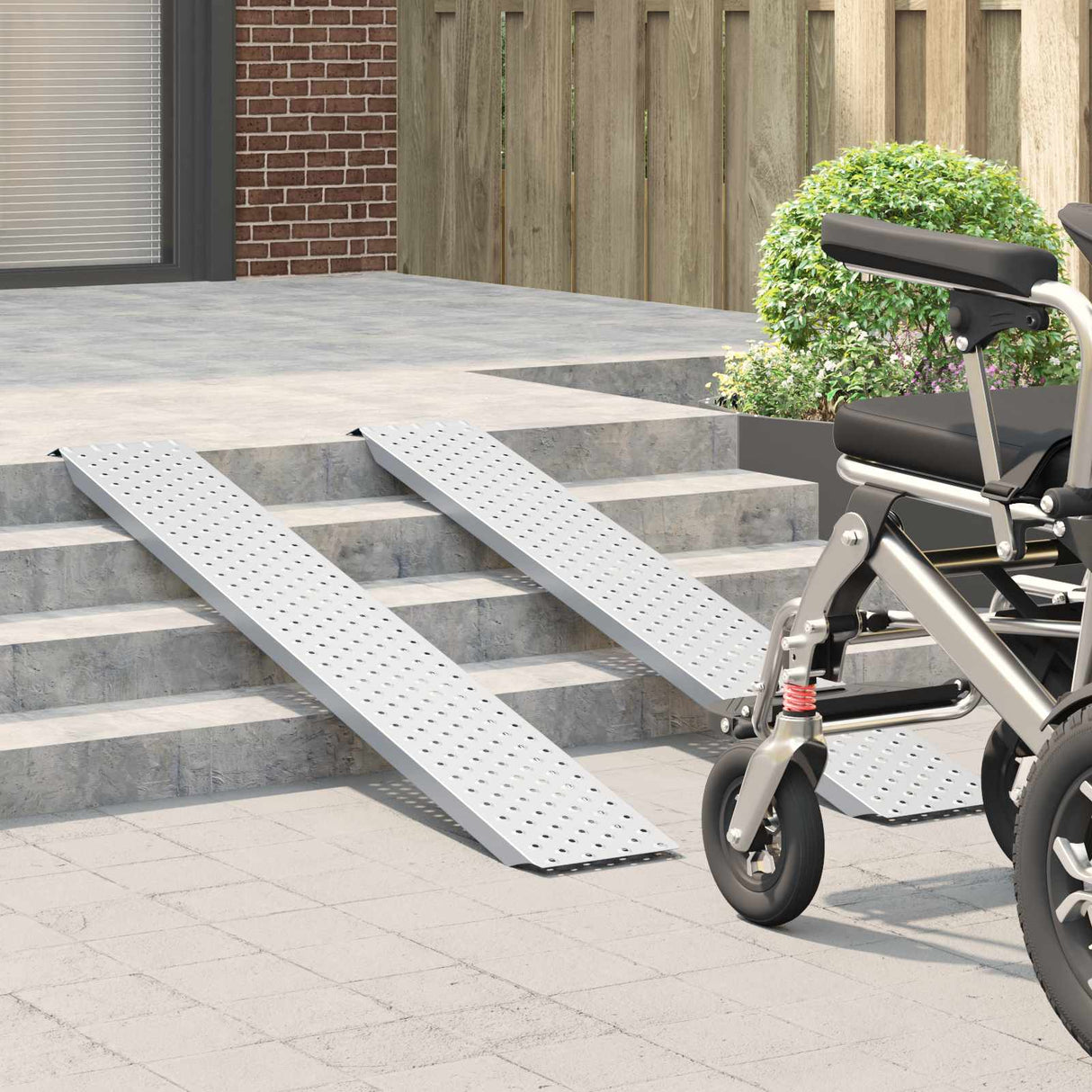 Vidaxl laadhelling 200 kg zilver 159 x 23 x 5 cm gegalvaniseerd staal