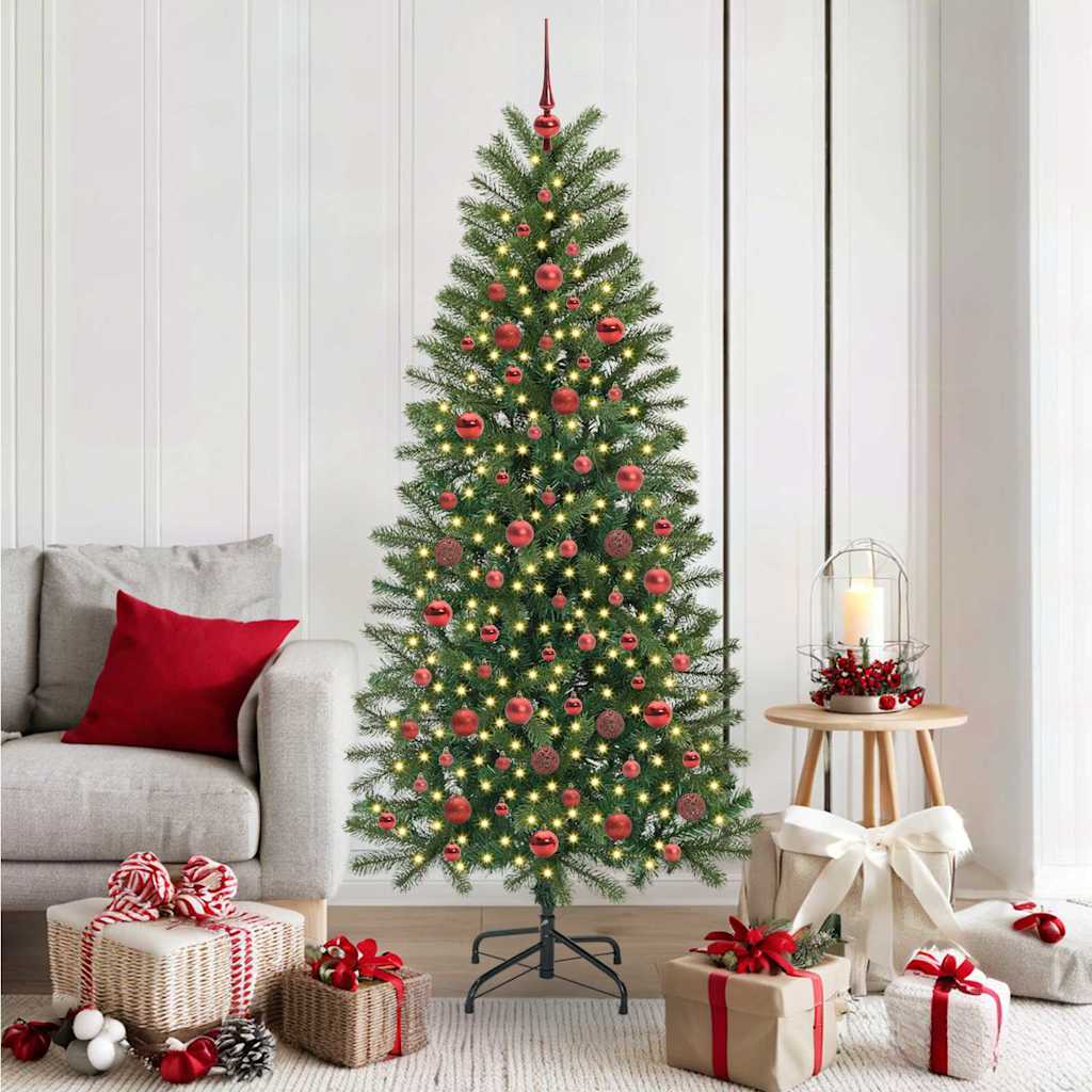 Vidaxl kunstkerstboom met 300 led met standaard groen 180 cm pe en pvc