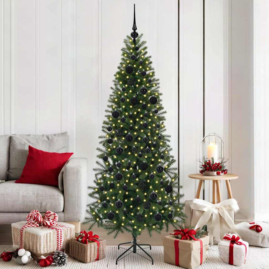 Vidaxl kunstkerstboom met 300 led met standaard groen 180 cm pe en pvc
