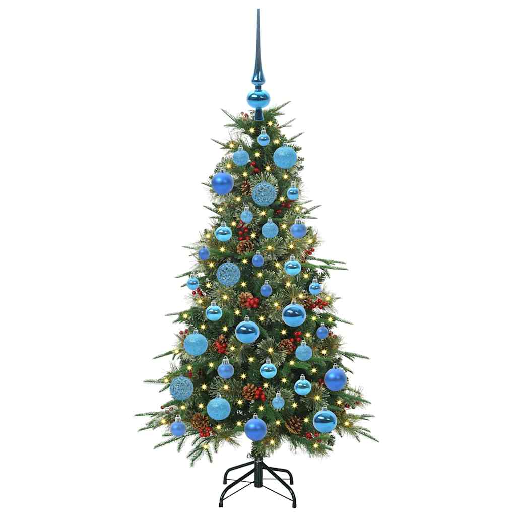 Vidaxl kunstmatige inklapbare kerstboom groen 120 cm pe en pvc