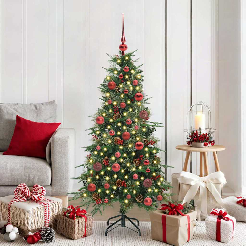 Vidaxl kunstmatige inklapbare kerstboom groen 150 cm pe en pvc