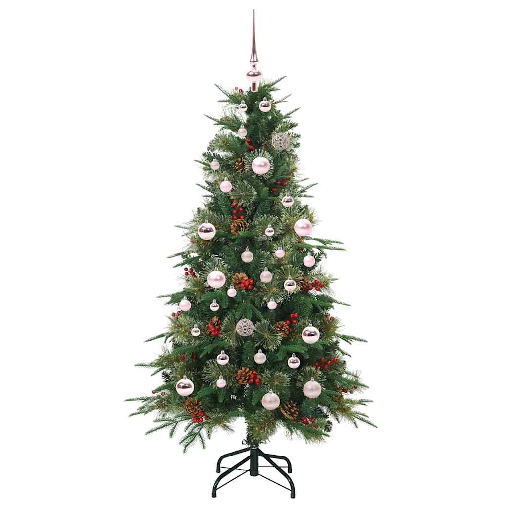 Vidaxl kunstmatige inklapbare kerstboom groen 150 cm pe en pvc
