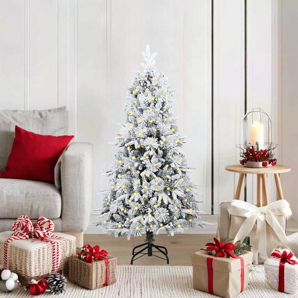 Vidaxl kunstmatige inklapbare kerstboom groen 120 cm pe en pvc