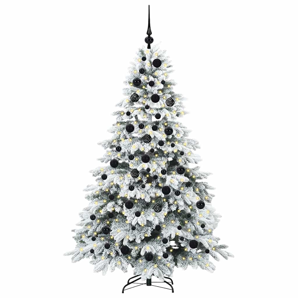 Vidaxl kunstkerstboom met 300 led met standaard wit 180 cm pe en pvc