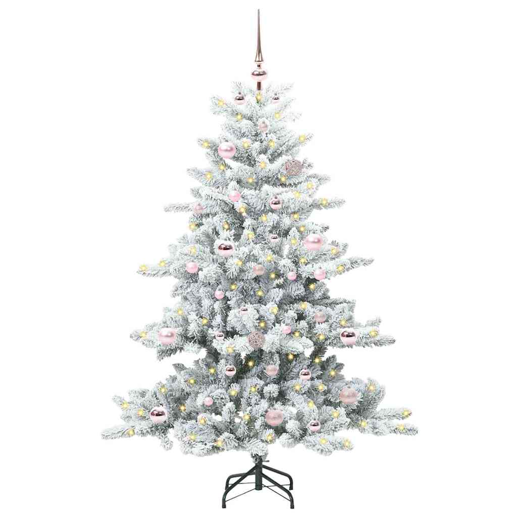 Vidaxl kunstmatige inklapbare kerstboom wit 150 cm pvc en staal