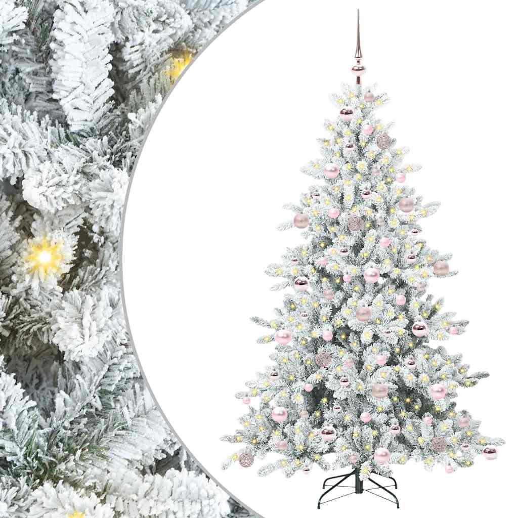 Vidaxl kunstmatige inklapbare kerstboom wit 180 cm pvc en staal