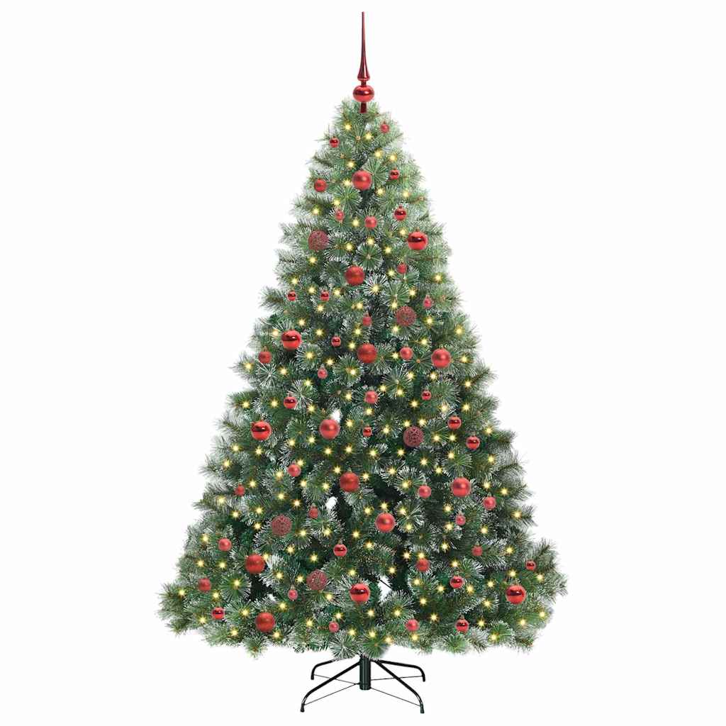 Vidaxl kunstkerstboom met 300 led met standaard groen 180 cm pe en pvc