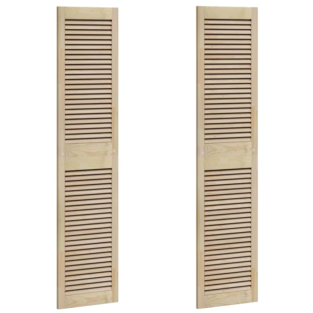 Vidaxl kastdeur 2 pcs naturel 170 x 2,1 x 39,5 cm massief grenenhout