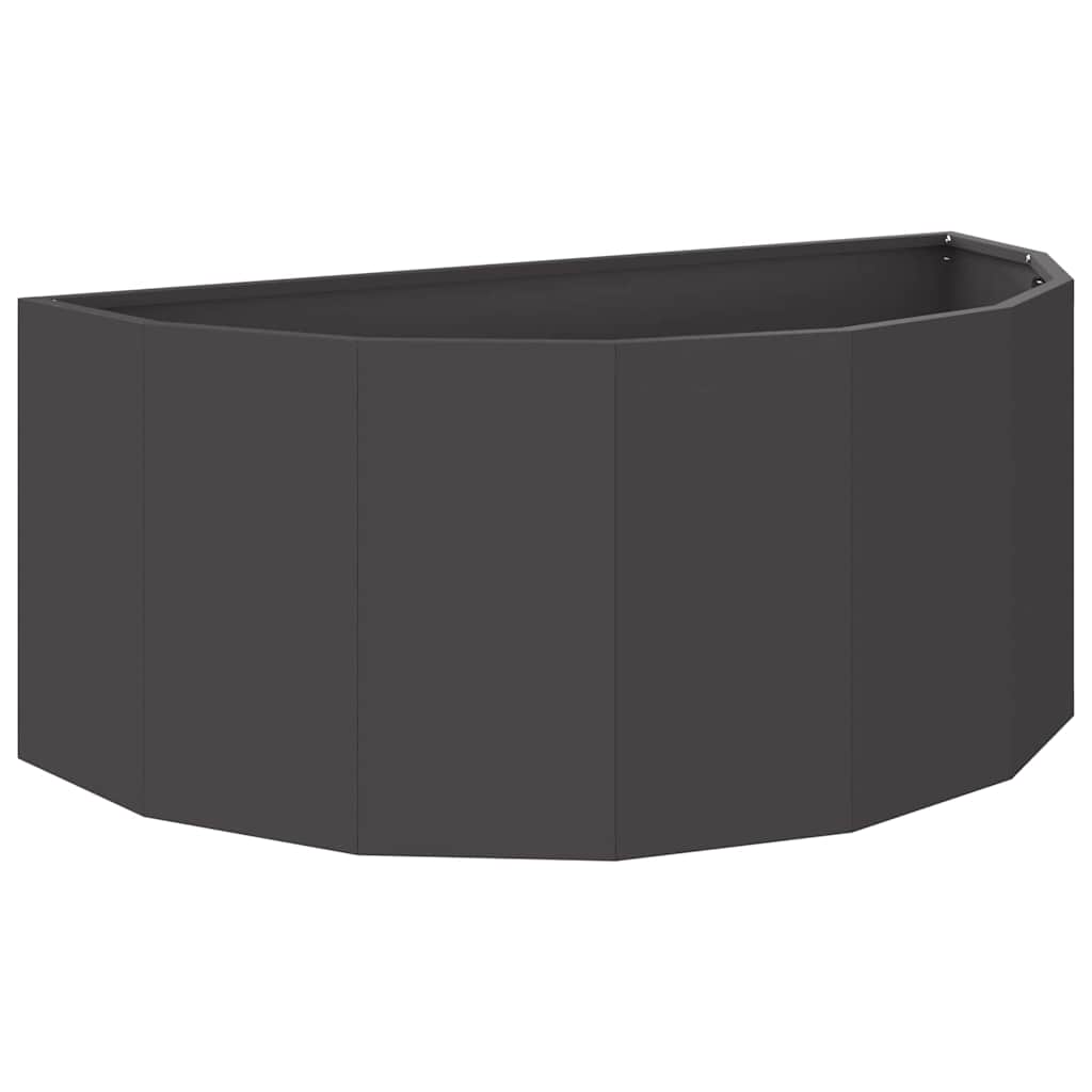 Vidaxl plantenbak zwart 90 x 45 x 35 cm staal