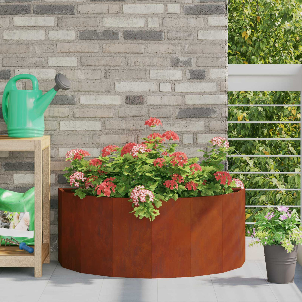 Vidaxl plantenbak roestig 90 x 45 x 35 cm cortenstaal