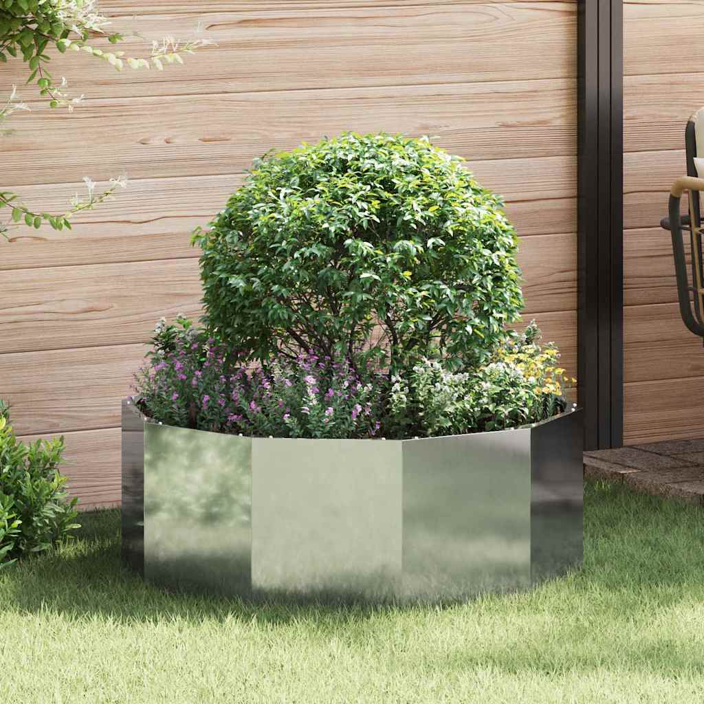 Vidaxl plantenbak zilver 90 x 90 x 35 cm gegalvaniseerd staal