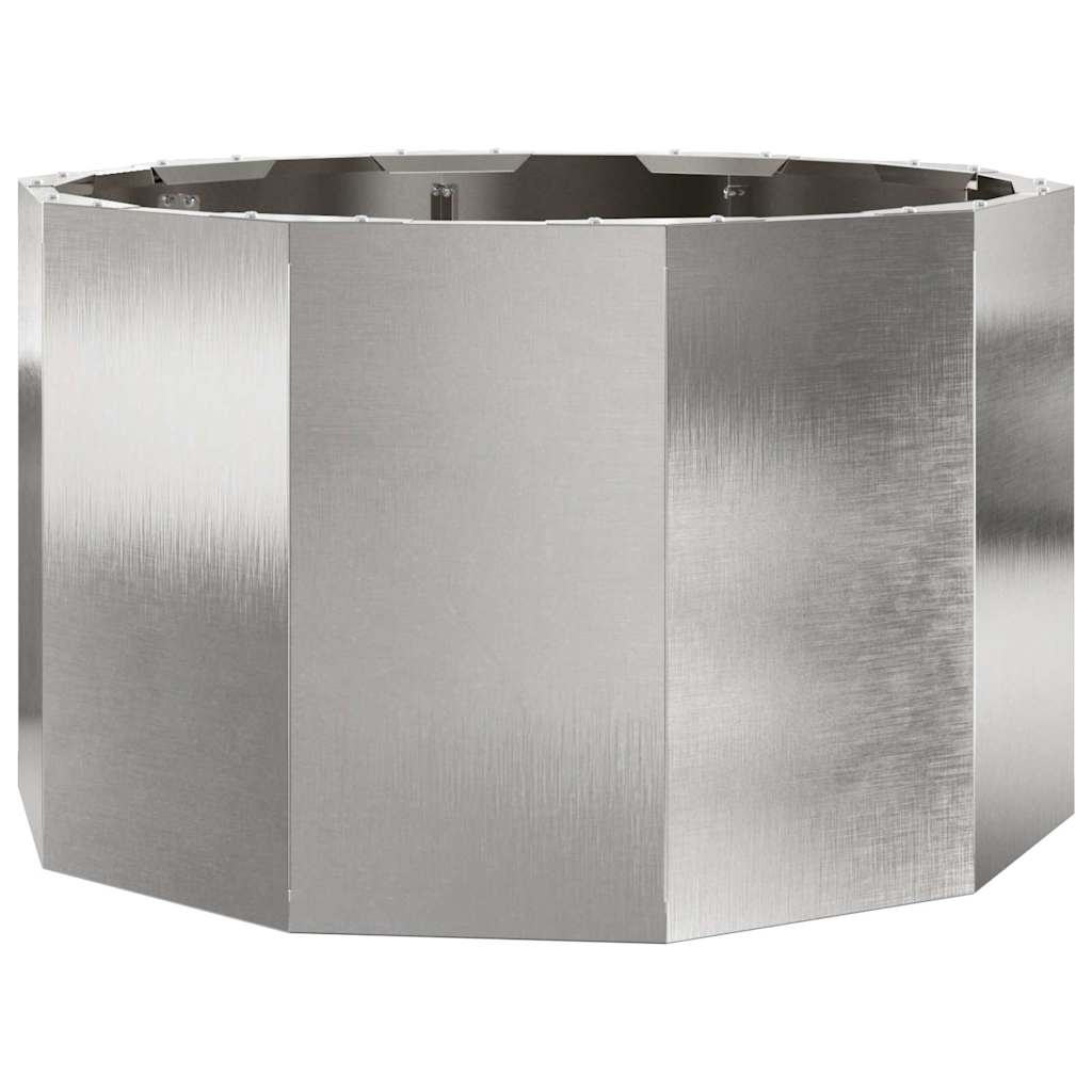 Vidaxl plantenbak zilver 60 x 60 x 35 cm roestvrij staal