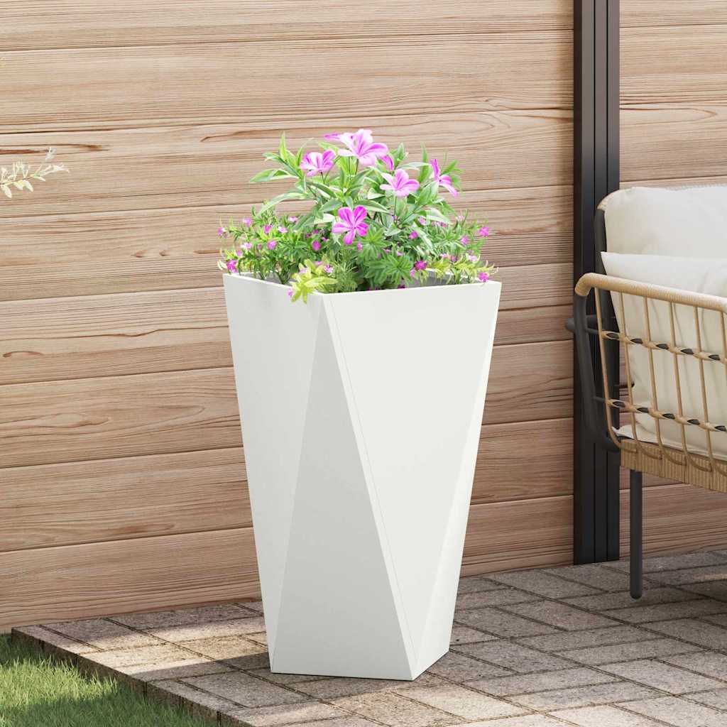 Vidaxl plantenbak wit 40 x 40 x 75 cm staal