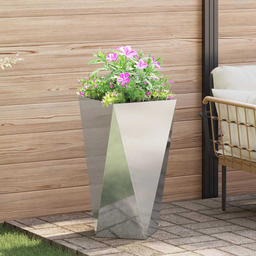 Vidaxl plantenbak zilver 40 x 40 x 75 cm gegalvaniseerd staal