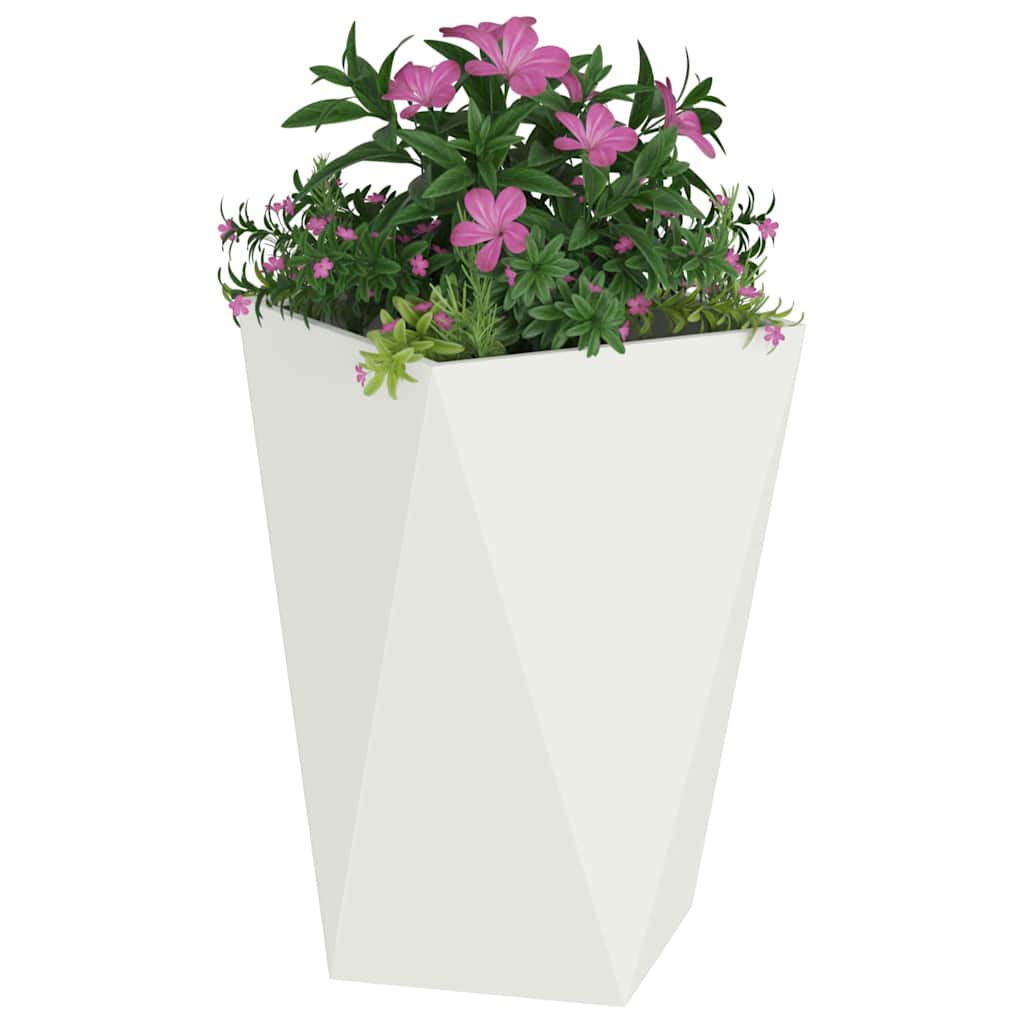 Vidaxl plantenbak wit 50 x 50 x 75 cm staal