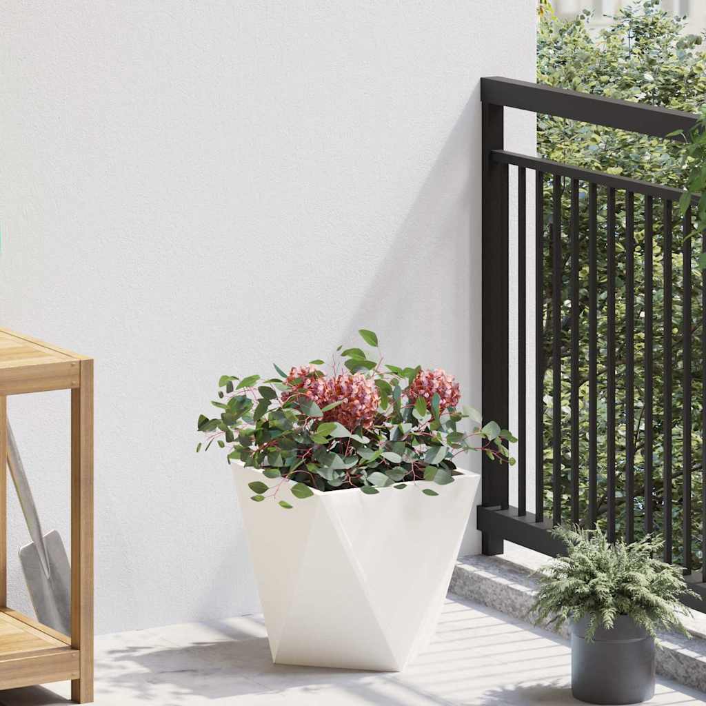 Vidaxl plantenbak wit 30 x 30 x 30 cm staal