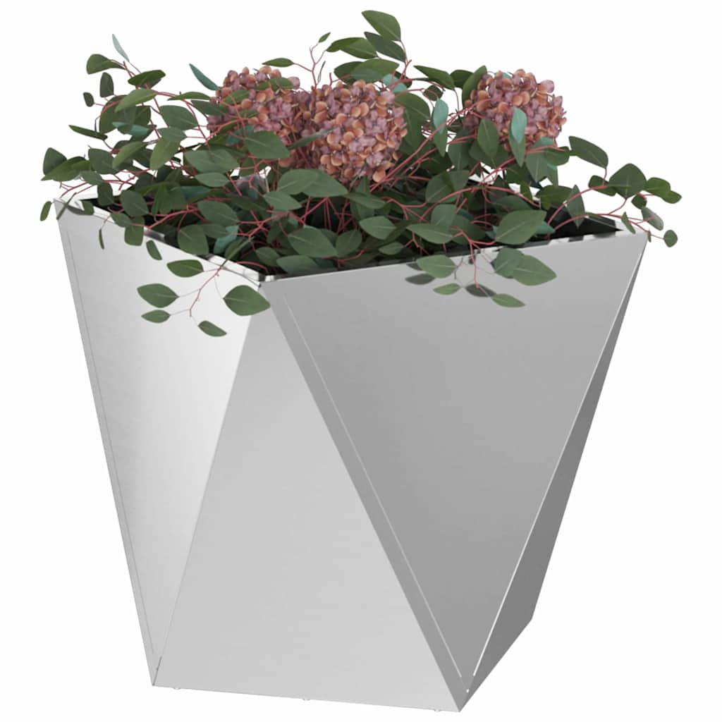 Vidaxl plantenbak zilver 50 x 50 x 50 cm gegalvaniseerd staal