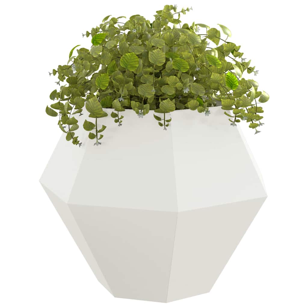 Vidaxl plantenbak 2 pcs wit 100 x 100 x 80 cm staal