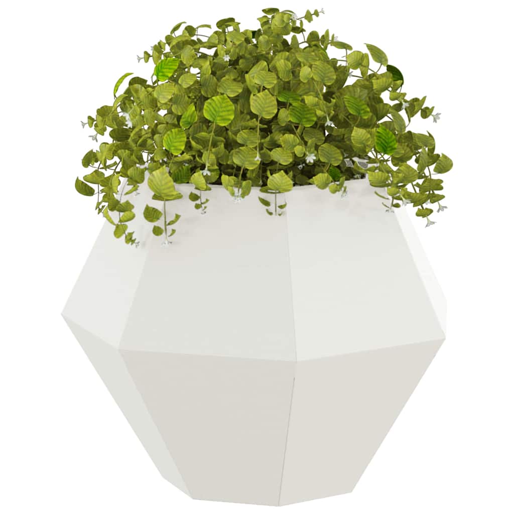 Vidaxl plantenbak wit 50 x 50 x 40 cm staal