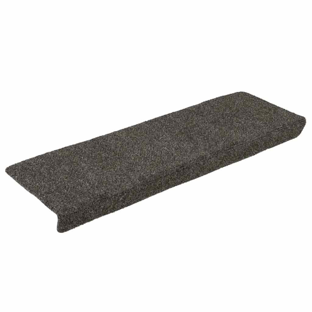 Vidaxl trapmatten zelfklevend 30 stuks 65x21x4 cm antraciet rechthoekige rand