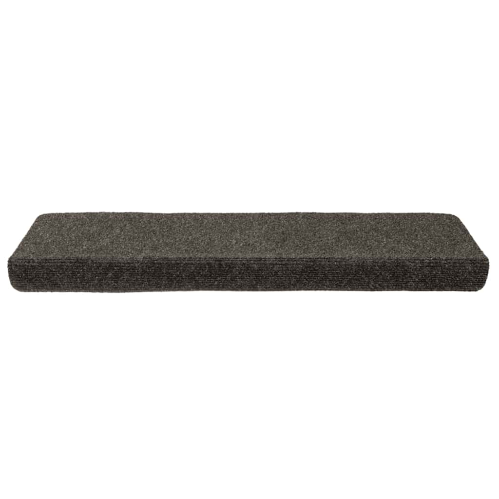 Vidaxl trapmatten zelfklevend 30 stuks 65x21x4 cm antraciet rechthoekige rand