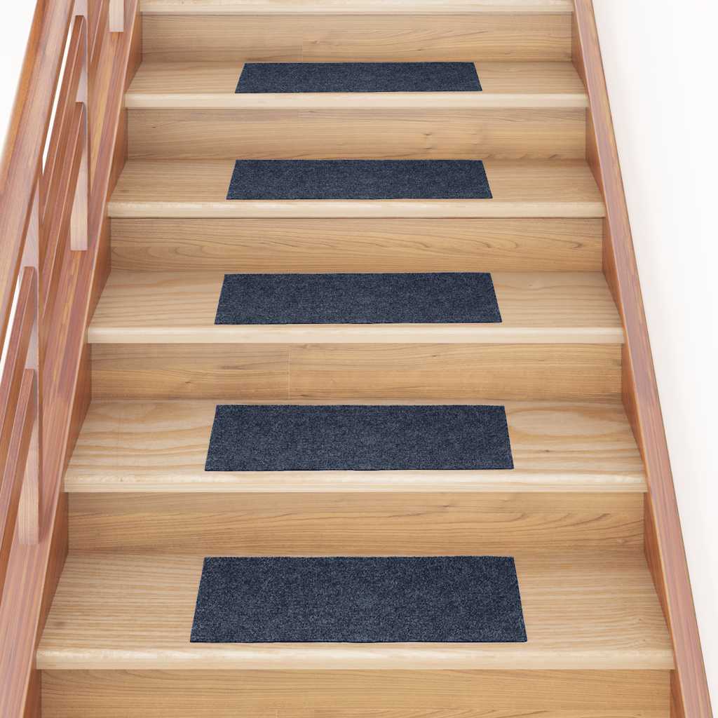 Vidaxl trapmatten zelfklevend 30 stuks 60x25 cm grijs blauw rechthoekig