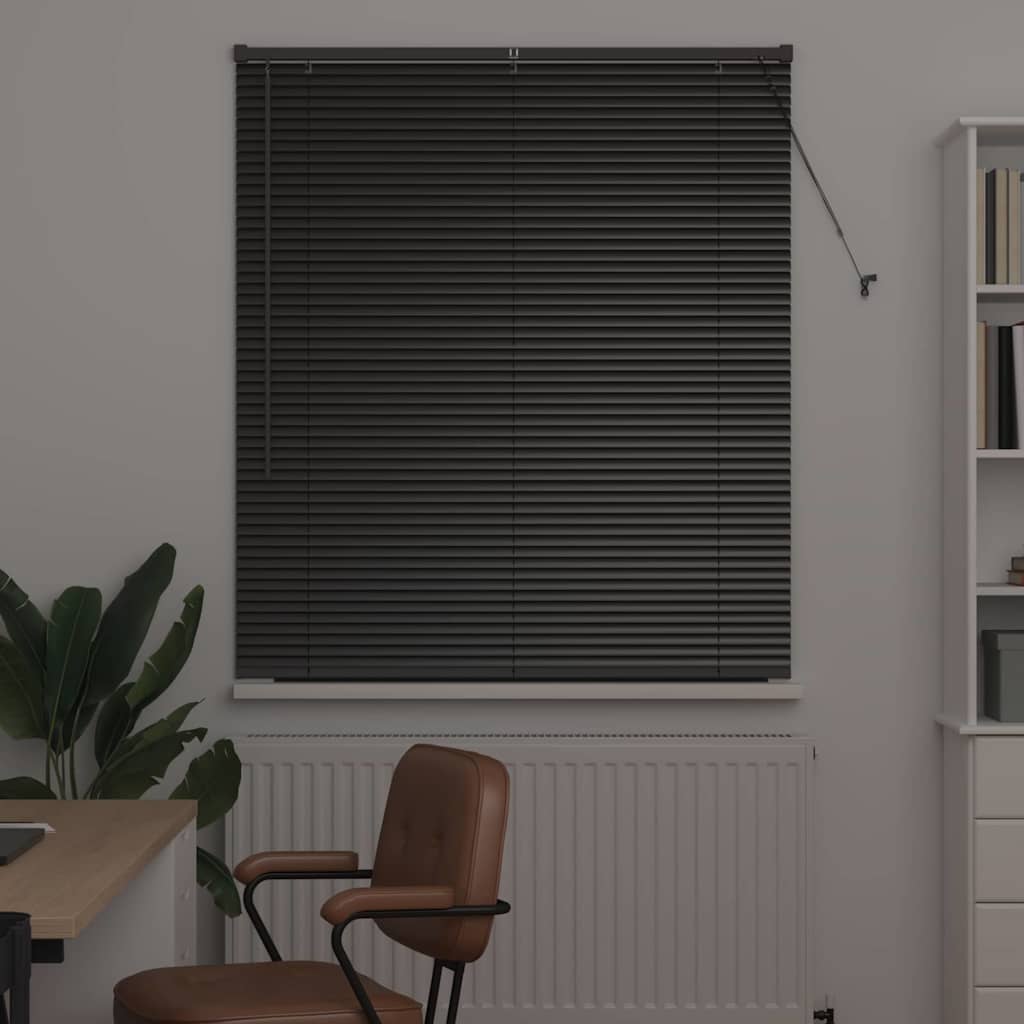 Vidaxl venetiaanse jaloezieën zwart 130 x 115 cm aluminium