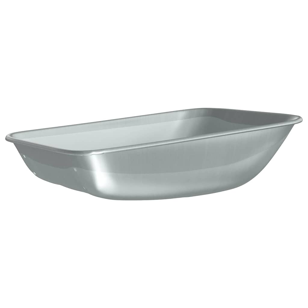 Vidaxl vervanging voor kruiwagenlade zilver 80 x 60 x 25 cm staal