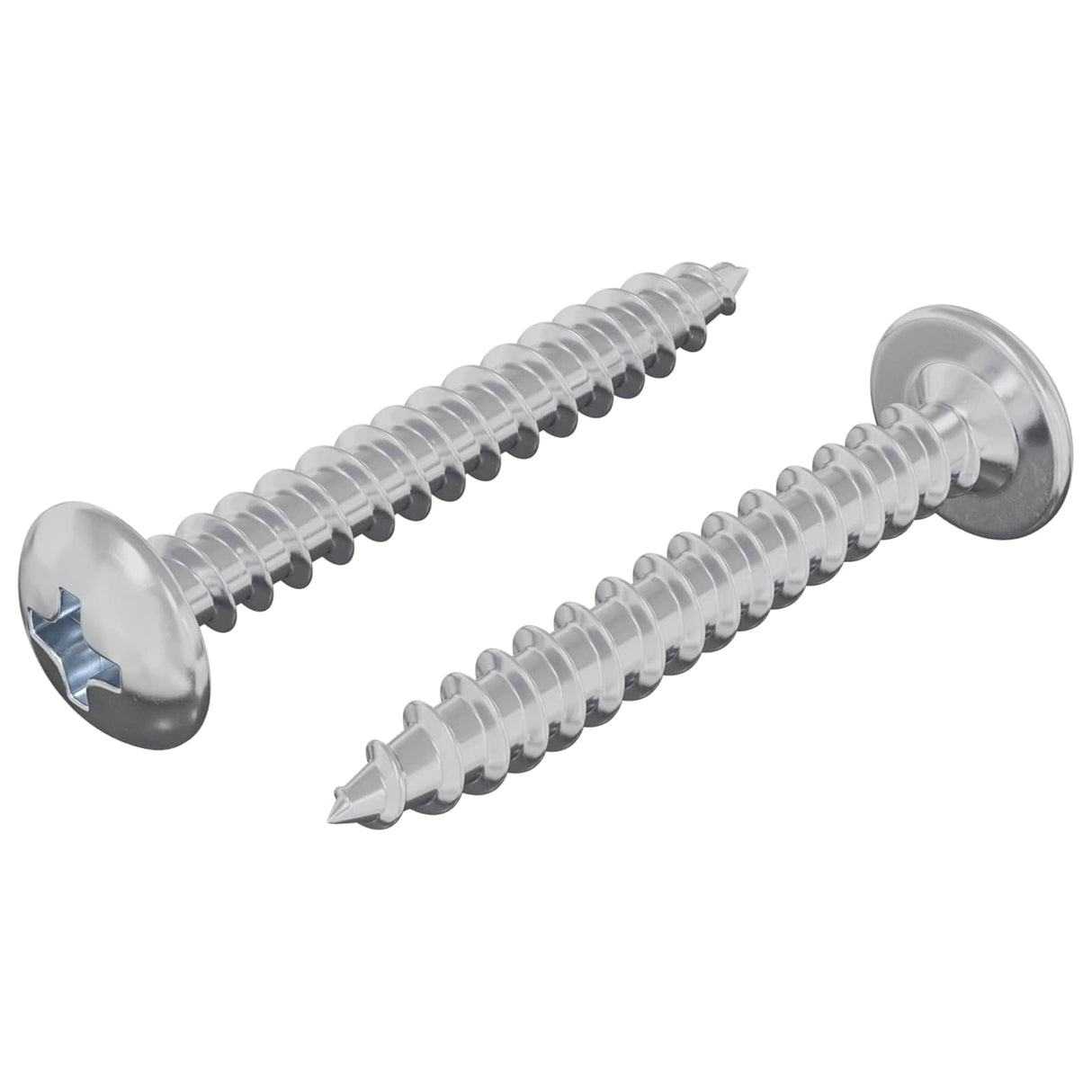 Vidaxl houten schroeven 2 pcs zilver m4 x 28 mm staal