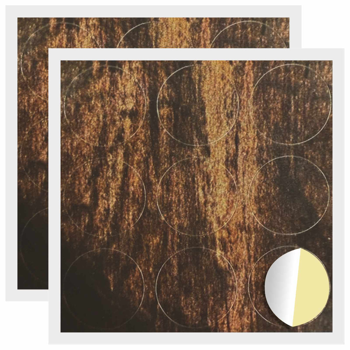 Vidaxl zelfklevende schroefhoes 2 pcs oudhout ø 20 x 0,5 mm
