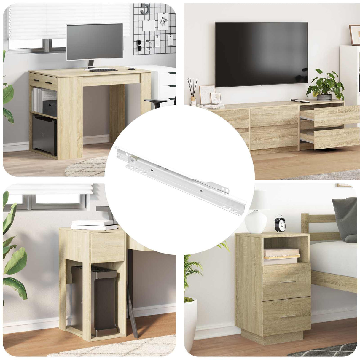 Vidaxl ladegeleider 12 pcs wit 250 mm staal