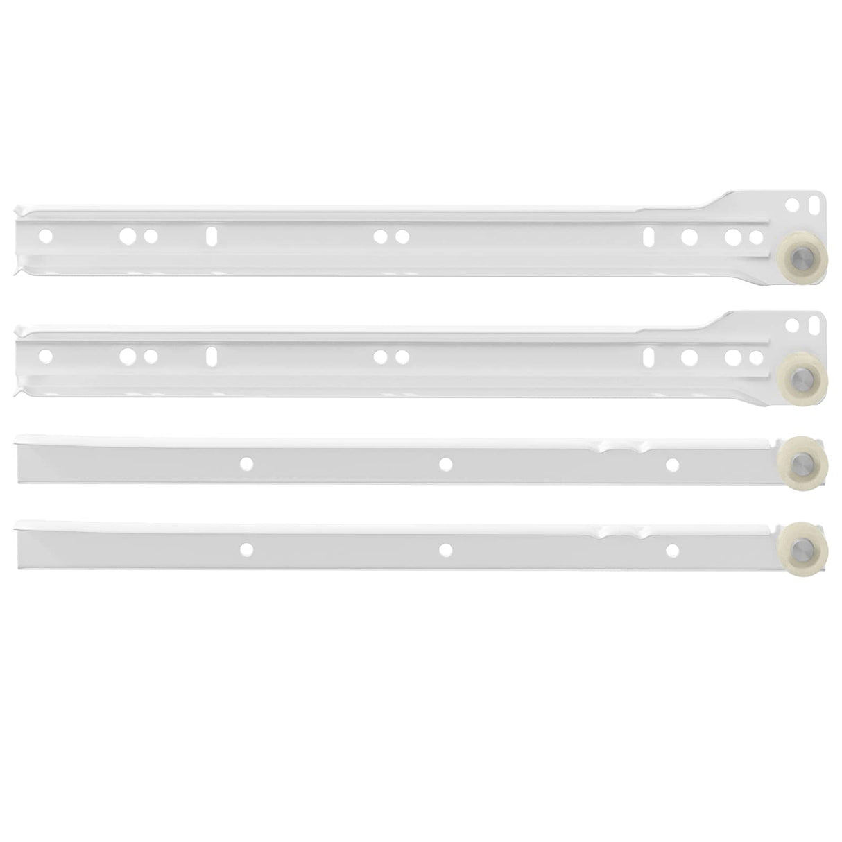 Vidaxl ladegeleider 12 pcs wit 300 mm staal