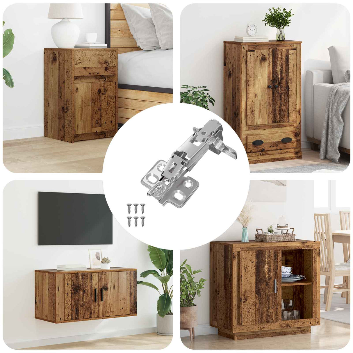 Vidaxl scharnier 126 pcs nikkel 139 x 64,1 x 10 mm ijzer