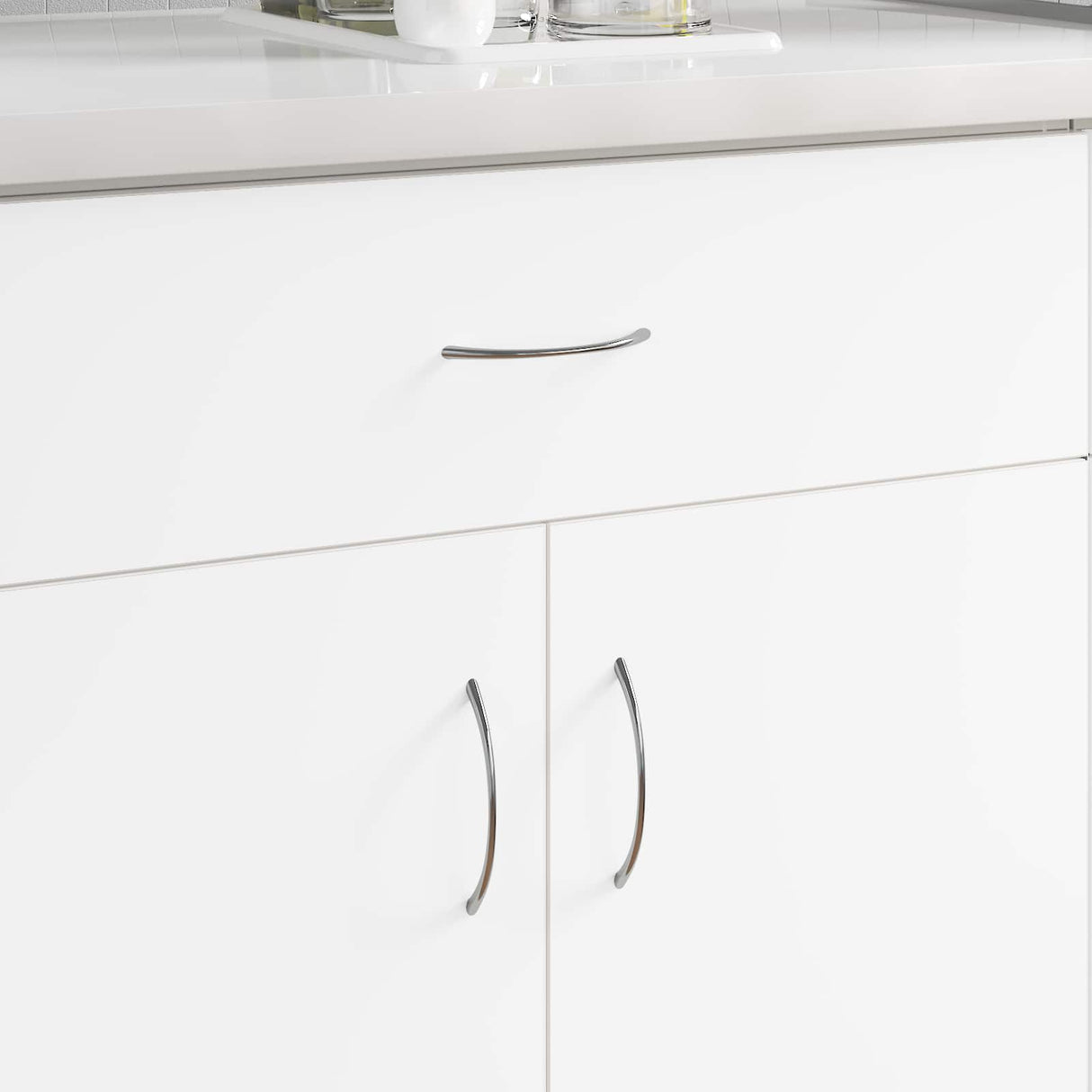 Vidaxl handvat 2 pcs zilver 107 x 3.6 x 23 mm roestvrij staal