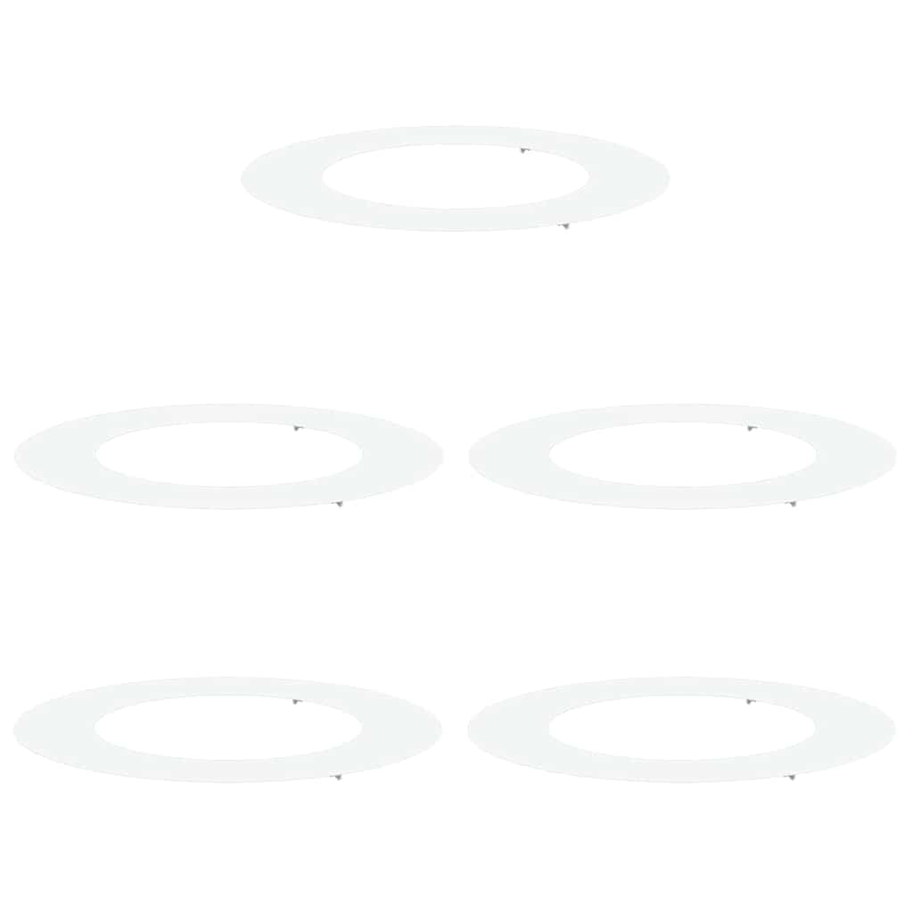 Vidaxl geschikt voor platte boomringen 5 pcs wit ø50 80 cm staal