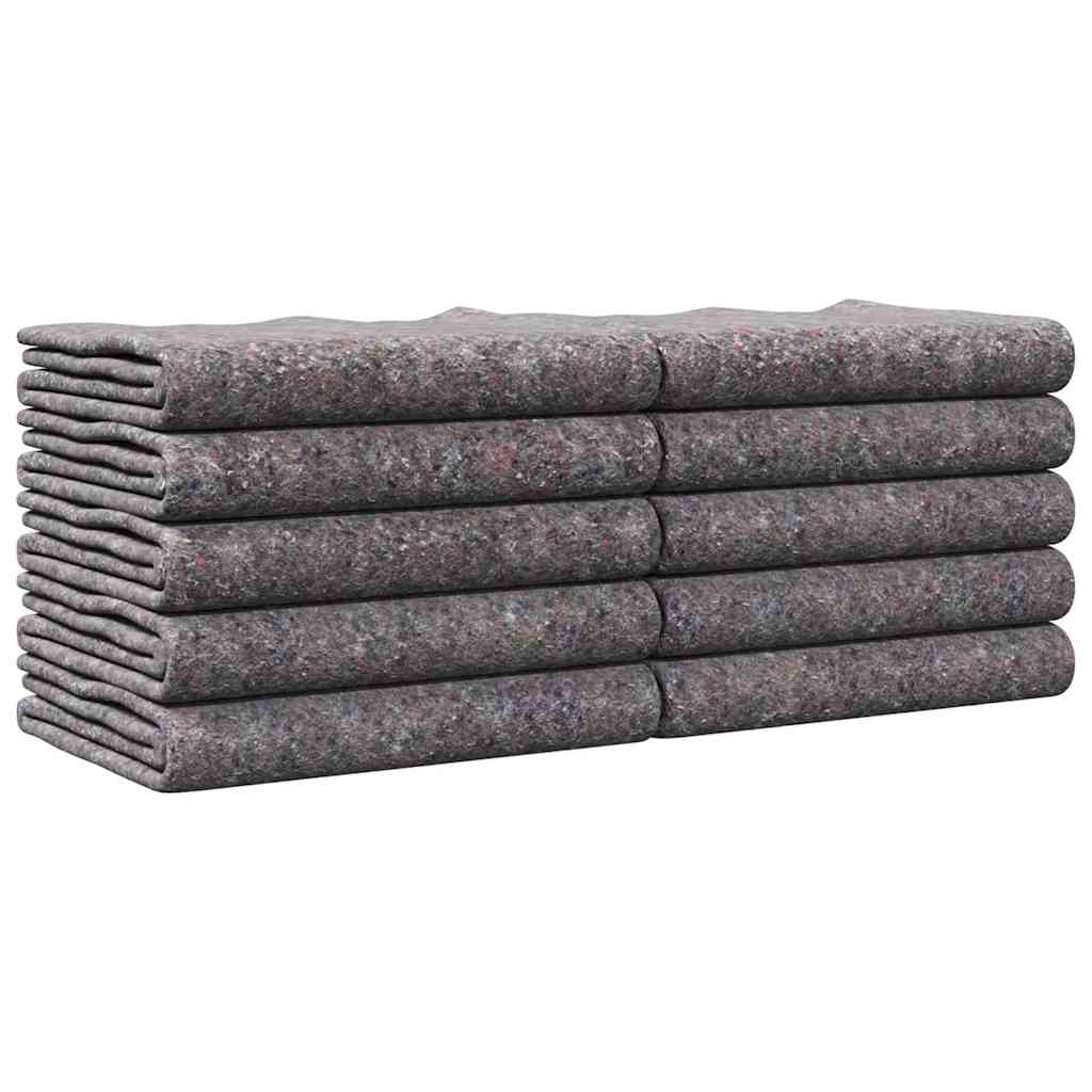 Vidaxl verhuisdekens 10 pcs grijs 150 x 200 cm stof