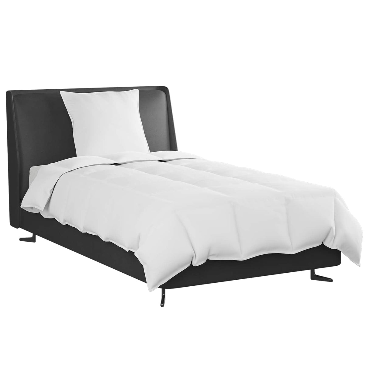 Vidaxl zomer dekbed met kussen 2 pcs wit donsveertjes